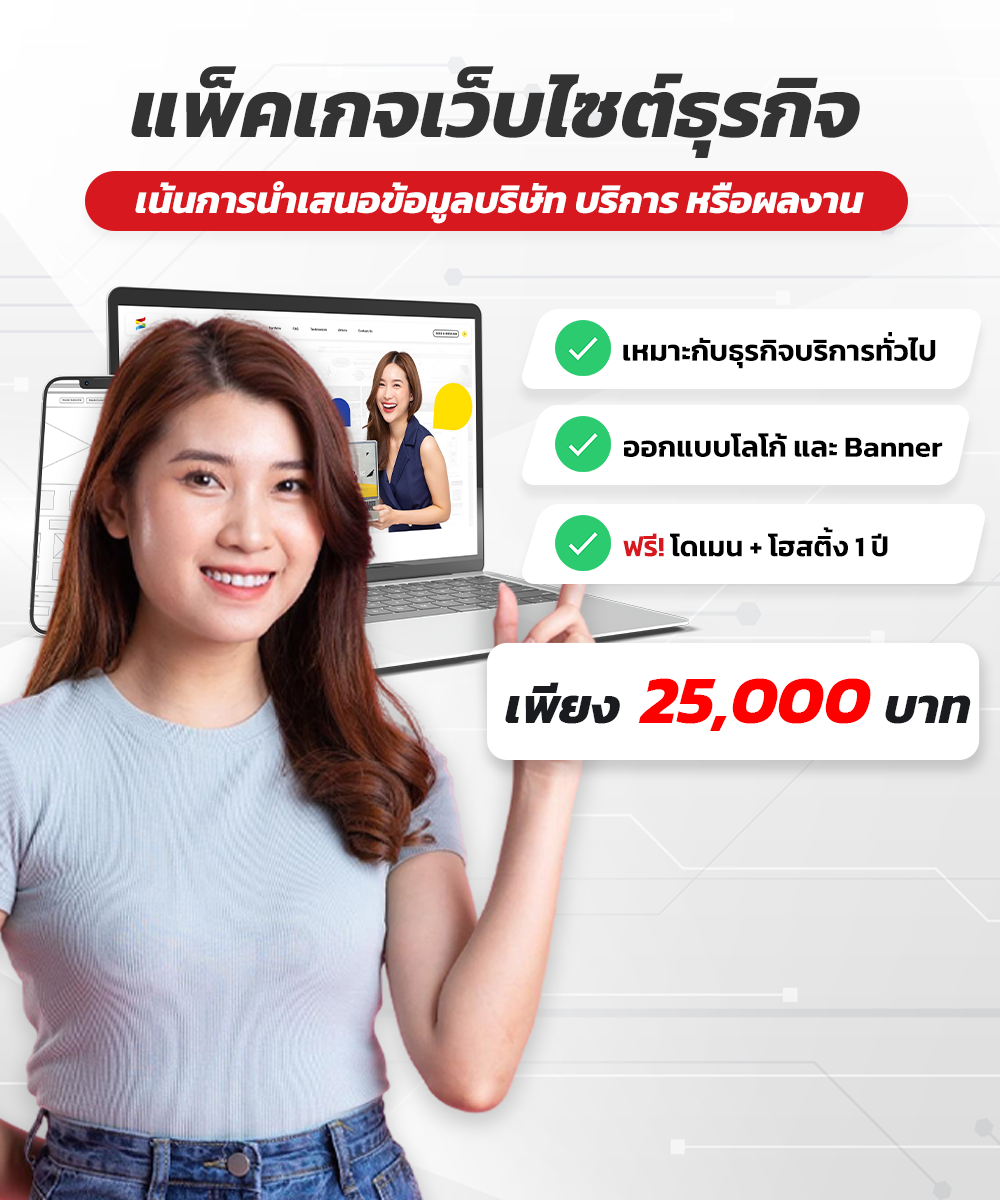 แพ็คเกจเว็บธุรกิจ